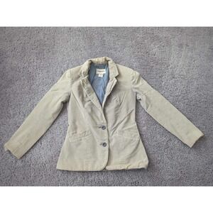 Vintage Legends Blazer‎ Womens 3/4 Corduroy Two Button Front Lined Japan FLAWS